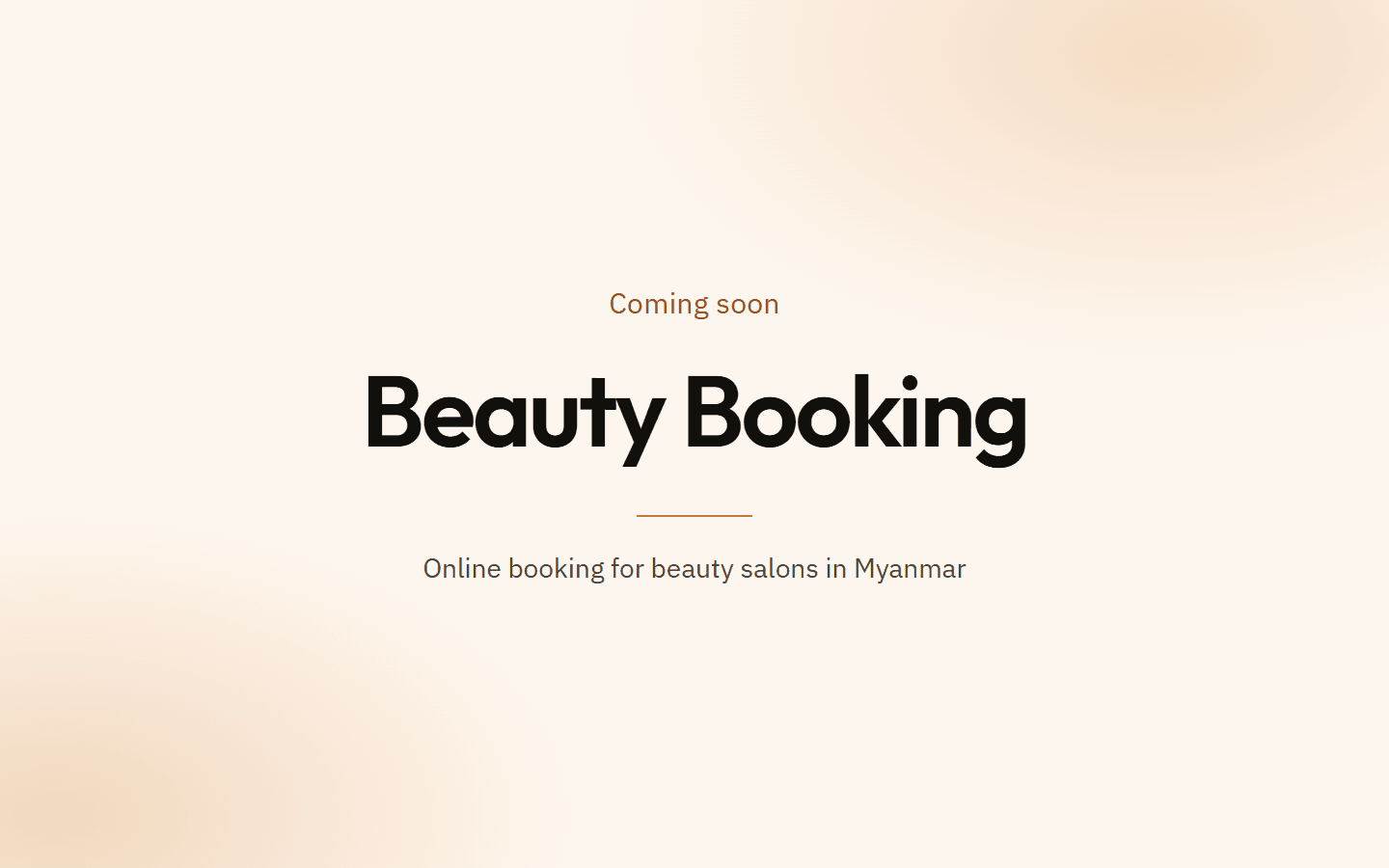 Beauty Booking — coming soon